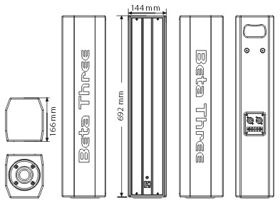 贝塔斯瑞音响(β3音响,betathree音响)系统FX系列——FX4.4 内置2分频4英寸全频柱体阵列扬声器系统 